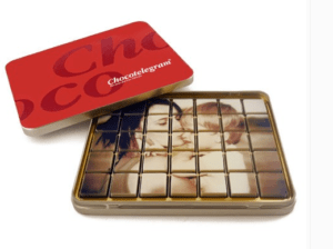 Personlig chokolade med tryk