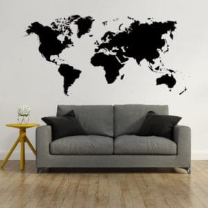 Verdenskort wallstickers